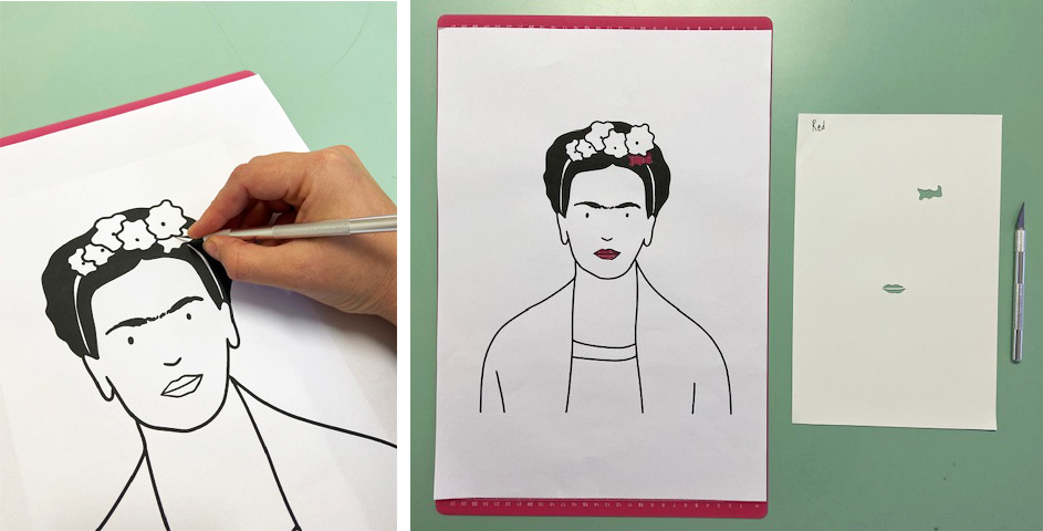 HOW TO CUT THE FRIDA STENCIL